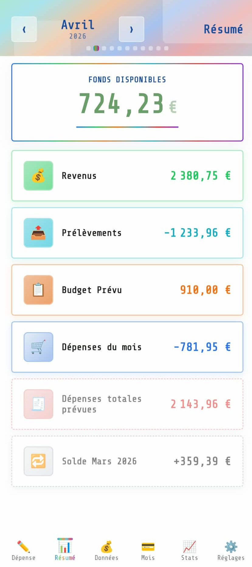 Aperçu du thème Arcade